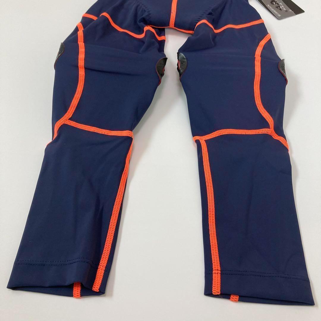 【新品】サイクルパンツ Sサイズ ネイビー×オレンジ ランバイク ストライダー