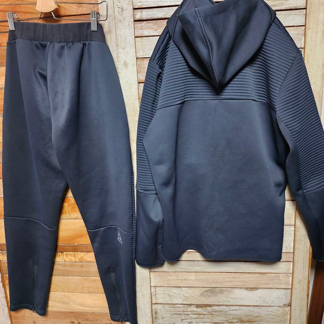 Reebok Thermo Warm スウェット パーカー 上下セット L 黒
