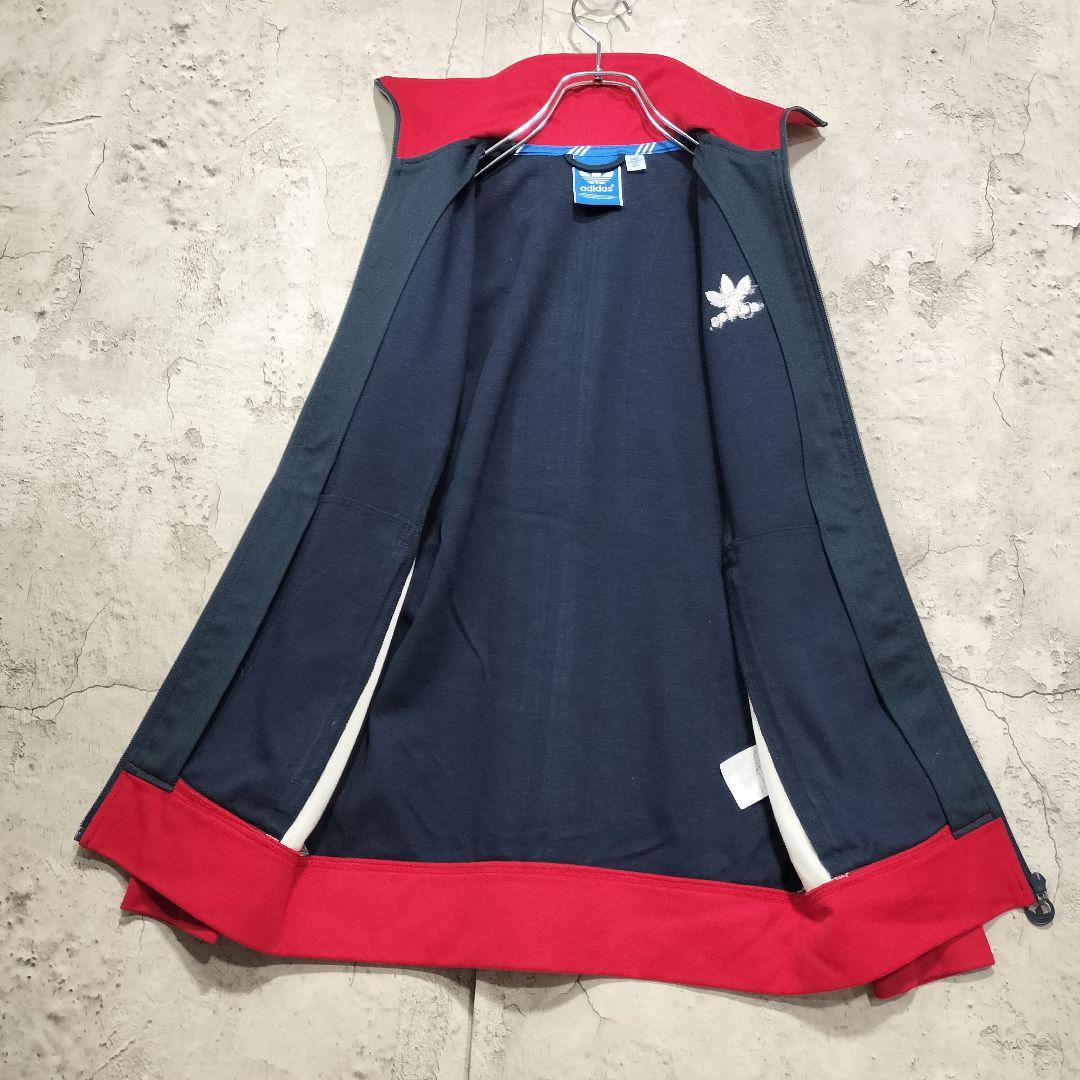 ★人気　アディダス　ジャージ　トラックジャケット　ヨーロッパ　ネイビー　XS