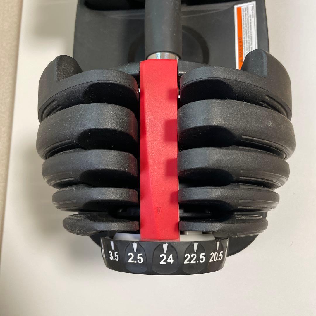 可変式ダンベル 24kg 黒/赤
