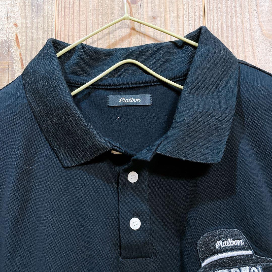 Malbon Golf マルボンゴルフ ロゴ 刺繍 ポロシャツ ゴルフウェア