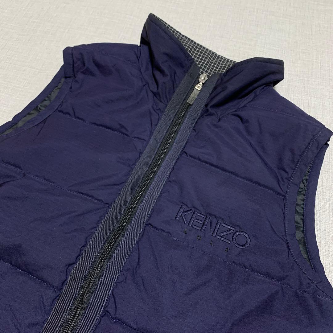 希少✨ ケンゾーゴルフ KENZO ダウンベスト 異素材切替 ネイビー 2