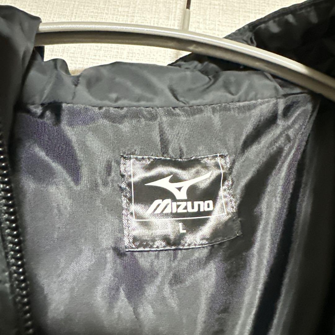 美品 刺繍 MIZUNO ダウンベンチコート メンズ Lサイズ 野球 サッカー