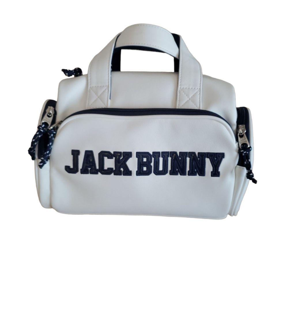 未使用 ♡ Jack Bunny レザー カート ホワイト ボストン ミニバッグ
