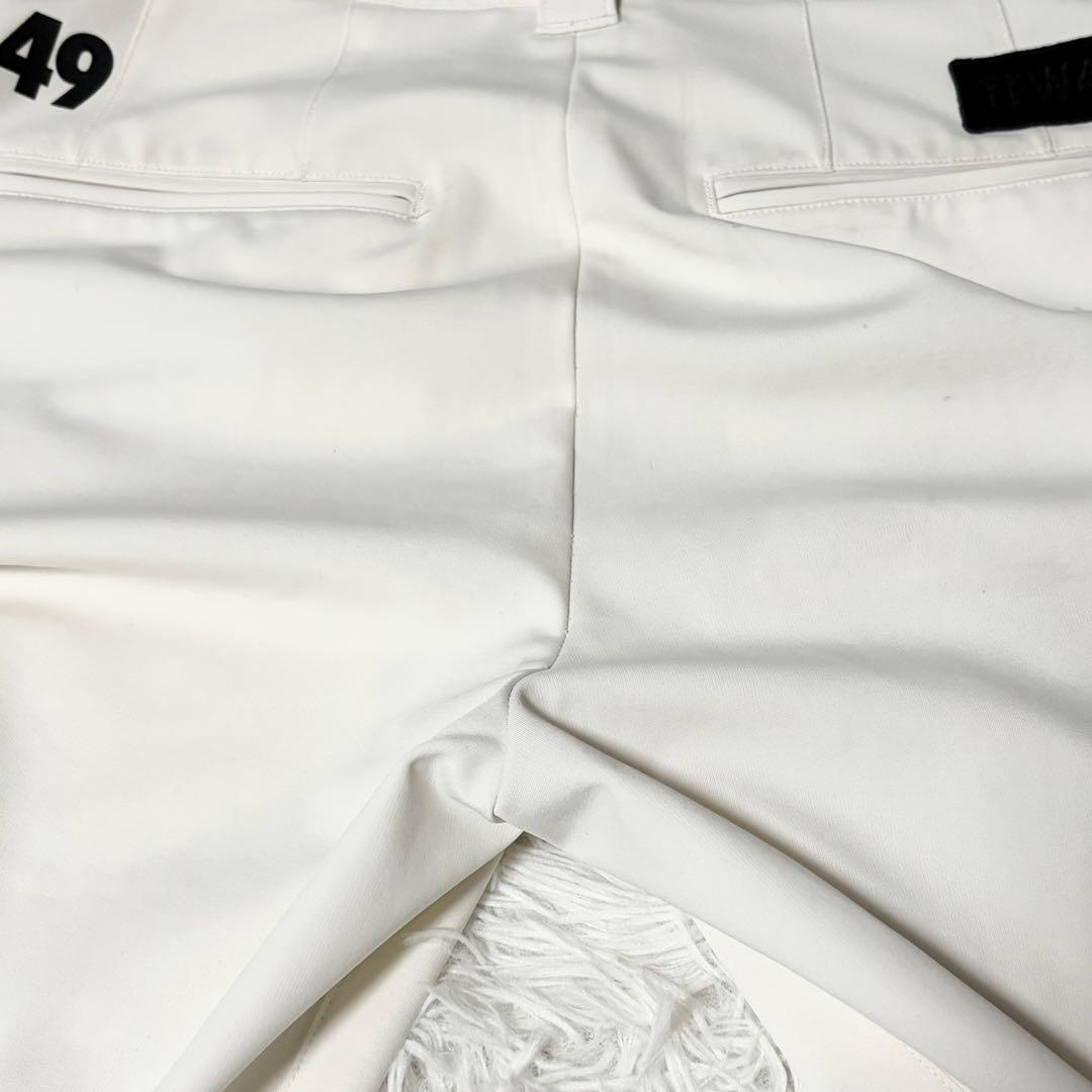 【良品】TFW49 ゴルフパンツ メンズ Sサイズ ホワイト ストレッチ