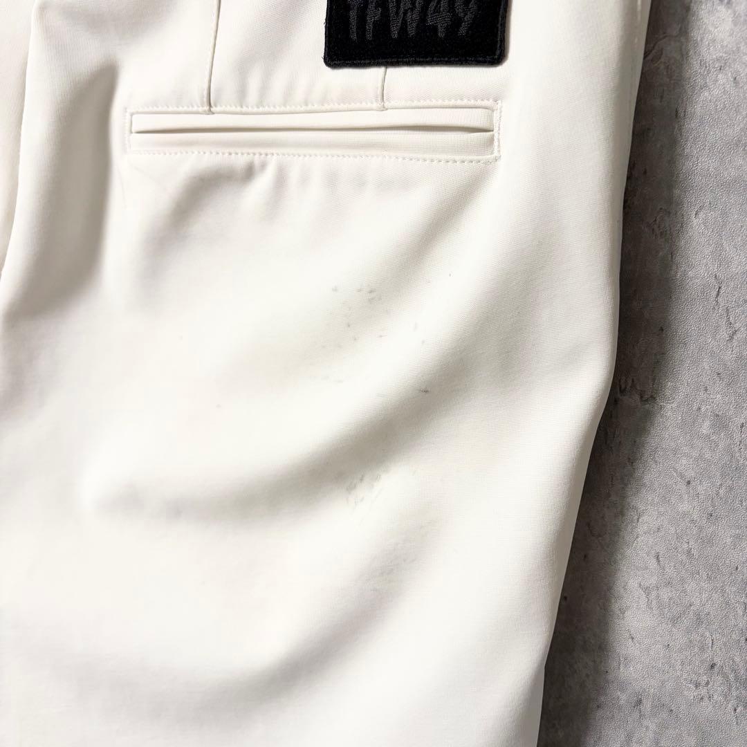 【良品】TFW49 ゴルフパンツ メンズ Sサイズ ホワイト ストレッチ