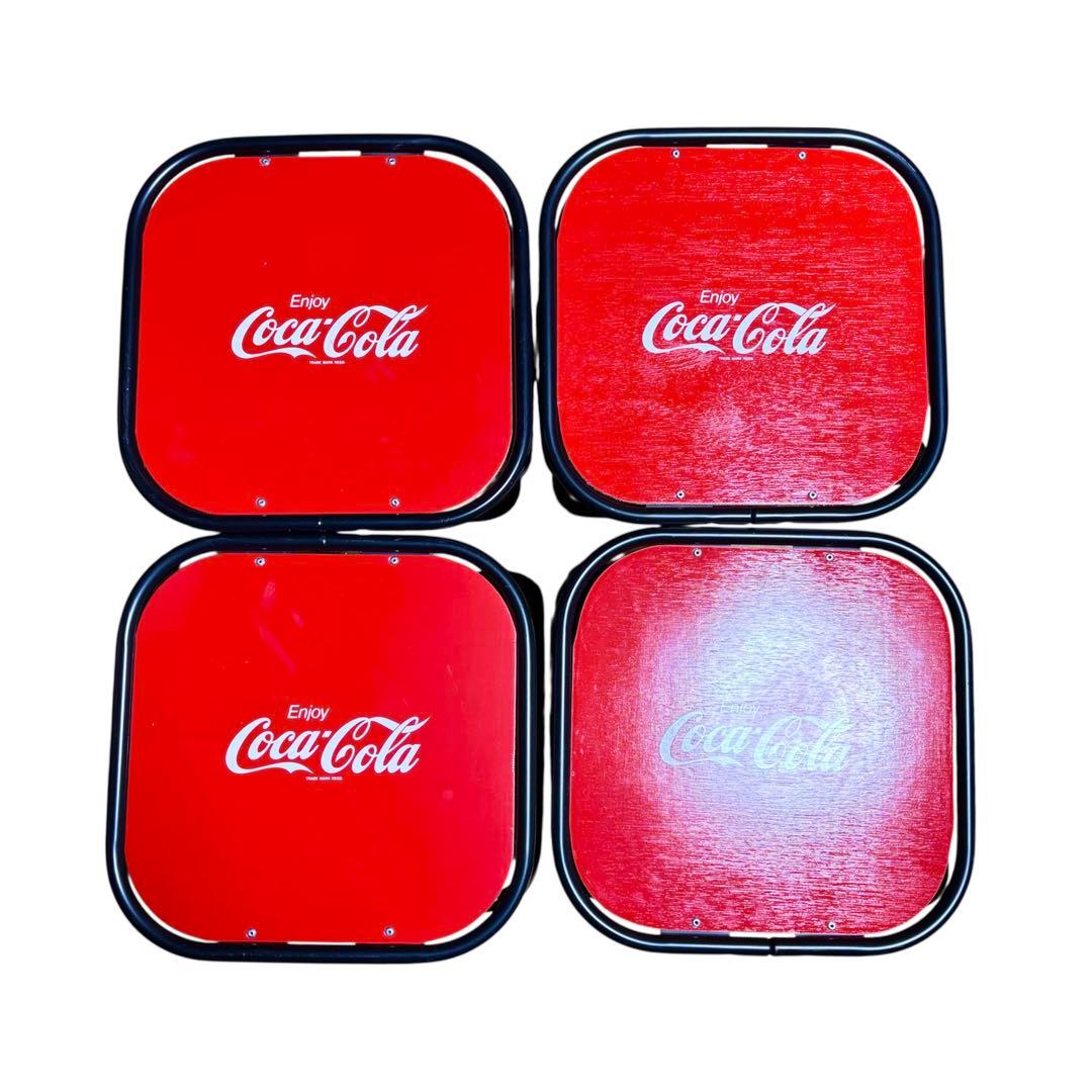 【希少】CocaCola コカコーラ 折りたたみテーブル&チェア4脚 折り畳み式
