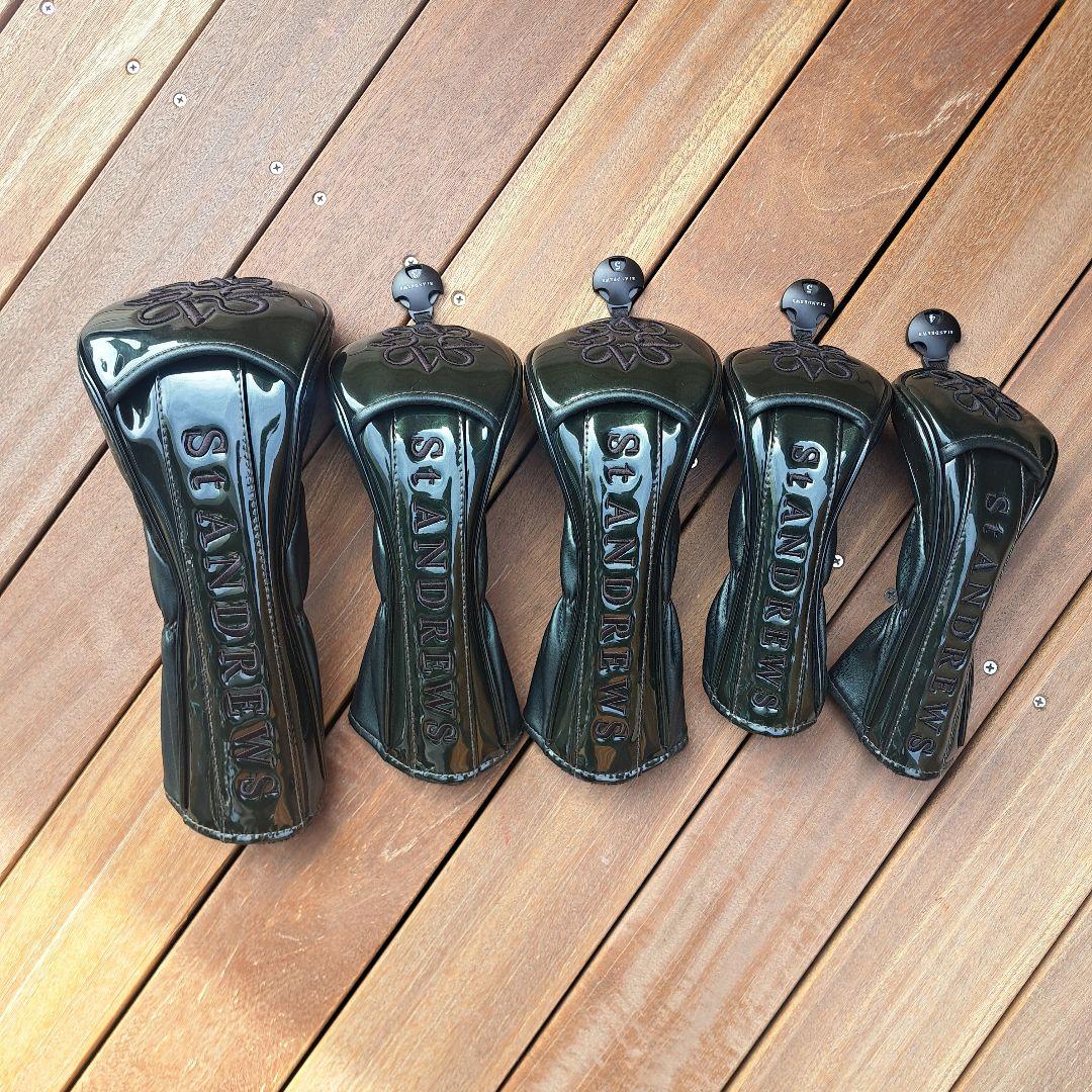 St Andrews セントアンドリュース　バッグ&ヘッドカバーセット　カーキ