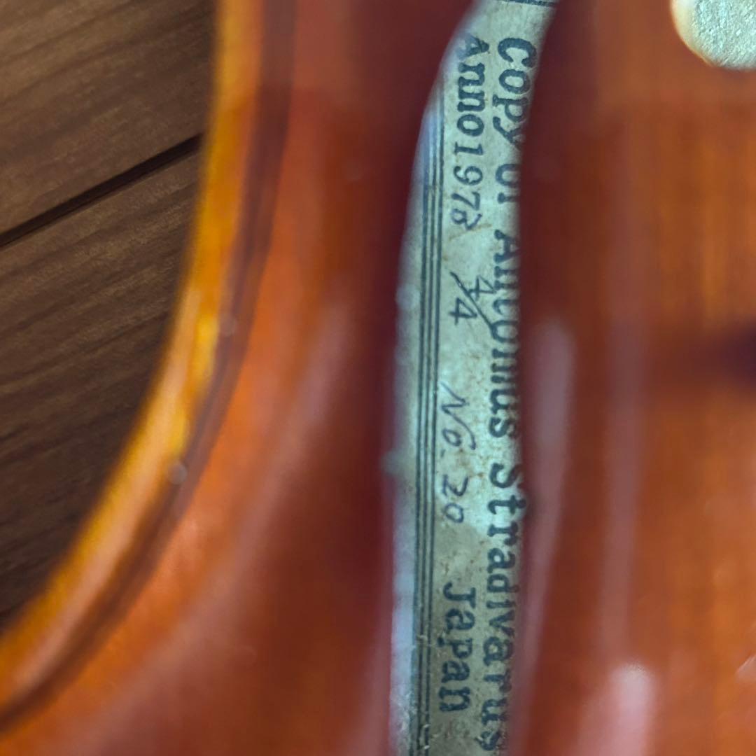 稀少✨ヴィンテージ品✨SUZUKI No.20 4/4 1973年製 バイオリン