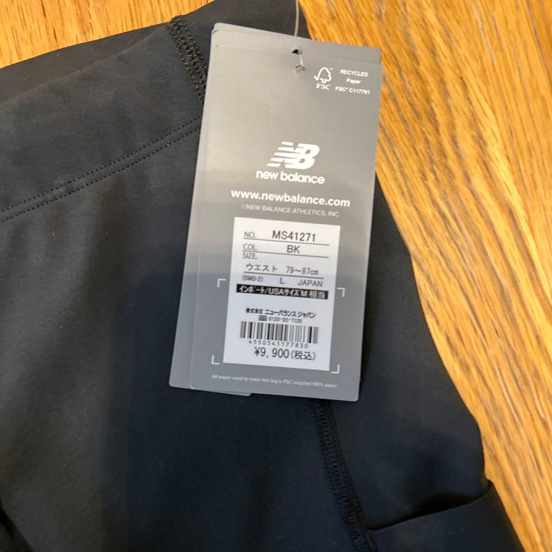 New Balance ランニングショーツ MS41271 Lサイズ ブラック