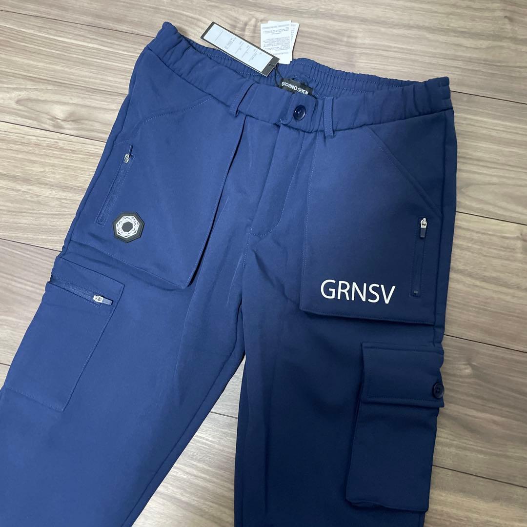 新品 GIORNO SEVEN 上下 M ネイビー 2WAY ジャケット 袖脱着