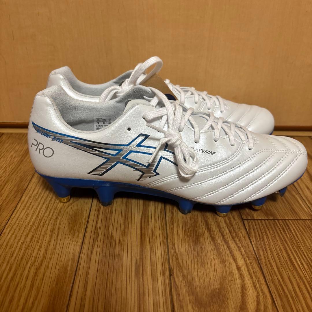 ASICS PRO2 サッカーシューズ ホワイト/ブルー 取り替え式(天然芝用)