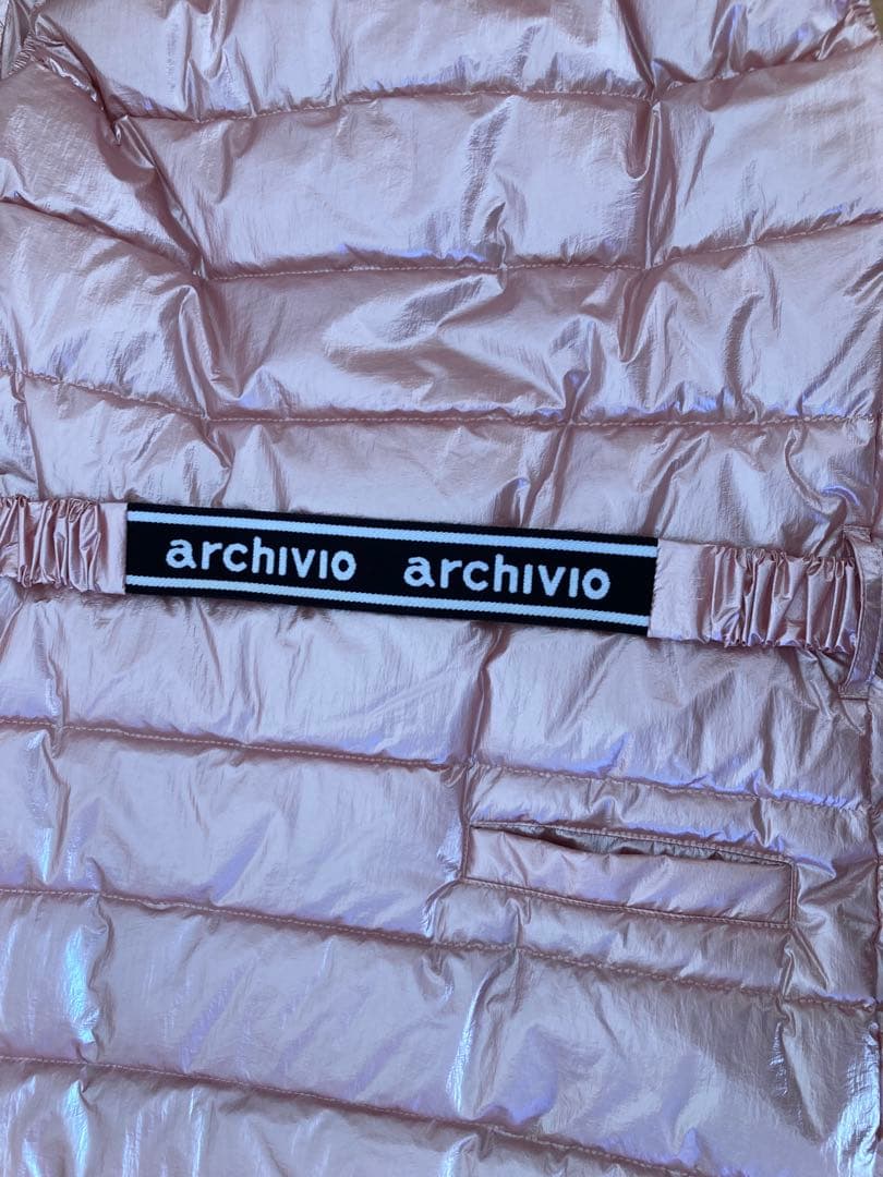 archivio ピンク ダウンベスト　ロング　36
