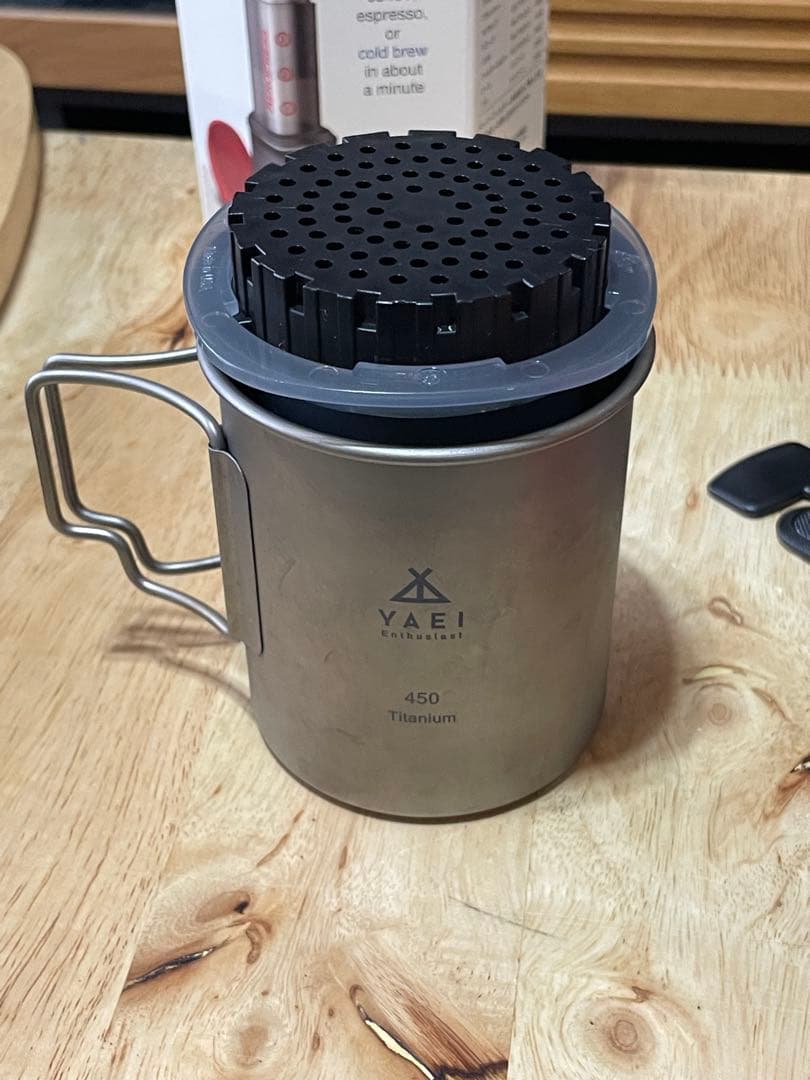 エアロプレスゴー　エスビット　アルコールストーブ　YAEI チタンマグセット