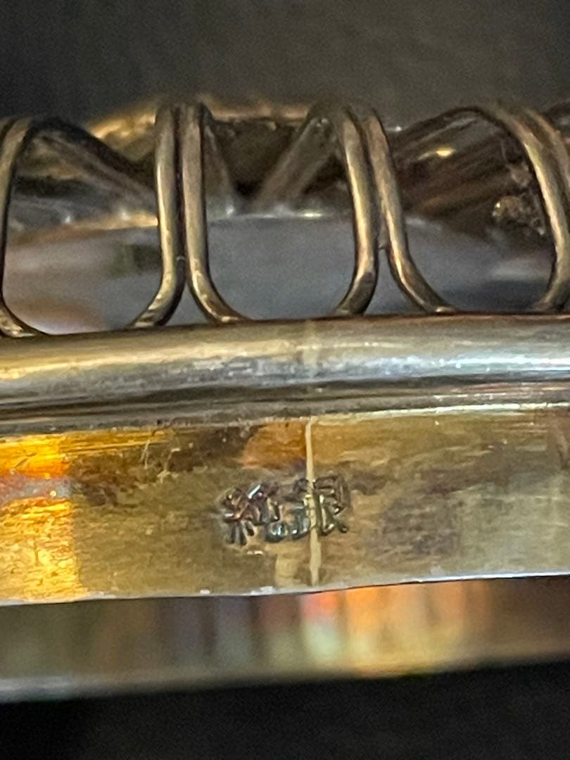 純銀　香炉　九谷焼？純銀73g 刻印あり
