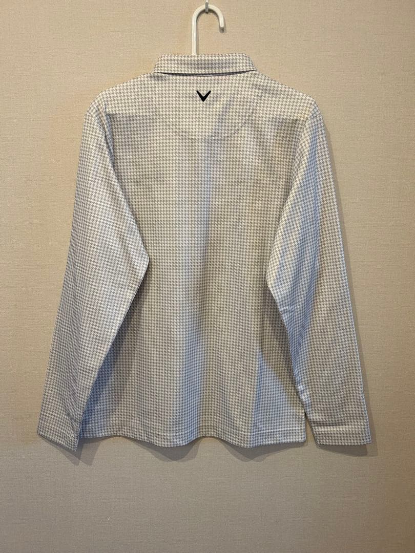 【新品未使用品】Callaway 千鳥格子柄 長袖ポロシャツ Lサイズ