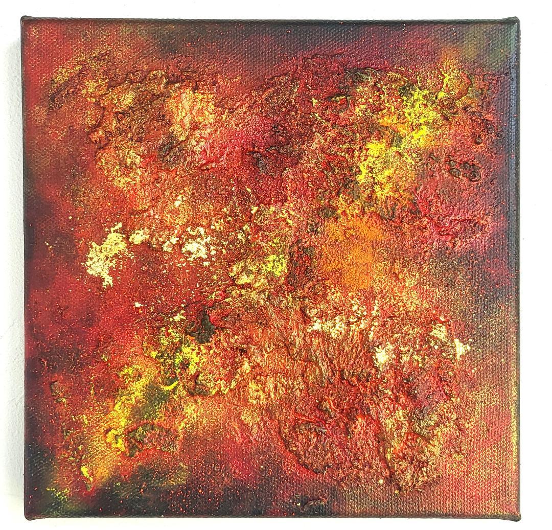 【専用】地中の鼓動/ テクスチャーアート 18×18㎝ S0 モダンアート