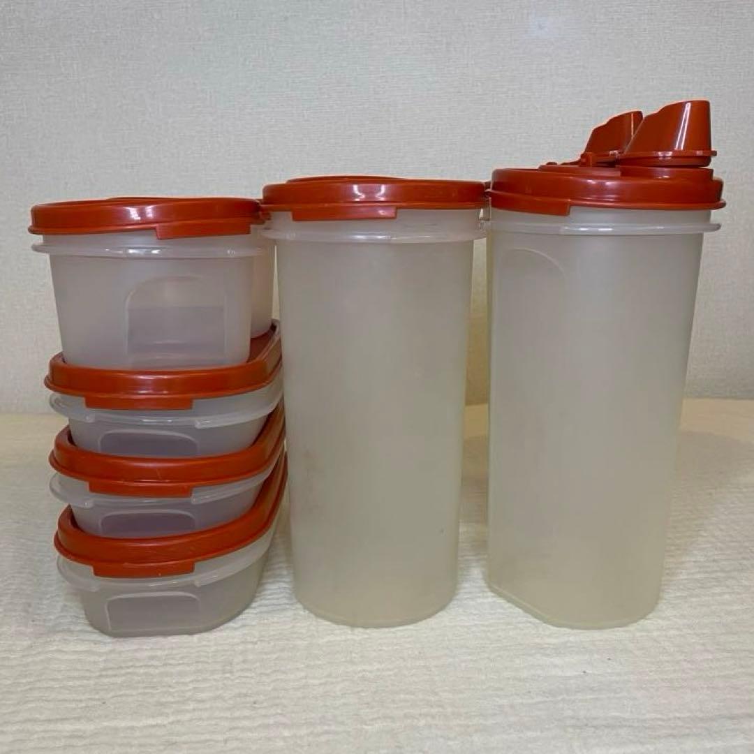 美品 タッパーウェア ＭＭだ円 ディスペンサー９個セット食品保存容器