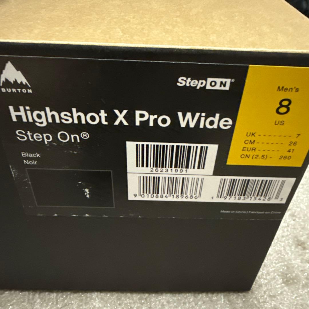 BURTON Highshot X PRO STEP ON ブーツ黒　US8