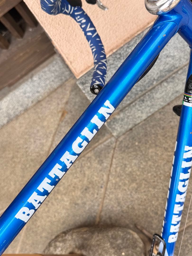 BATTAGLIN 青 ロードバイク サイコン付き