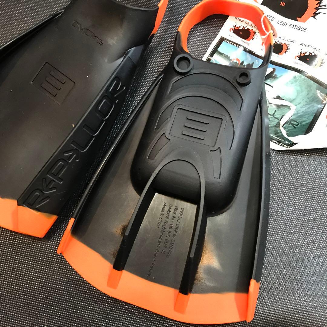 EXPYLLOR ボディボードフィン DM 黒/オレンジM定価¥16500