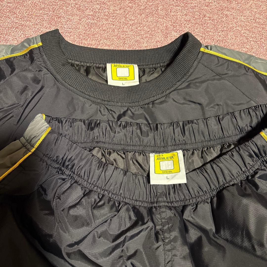 ATHLETA ピステ上下 Lサイズ ブラック/グレー