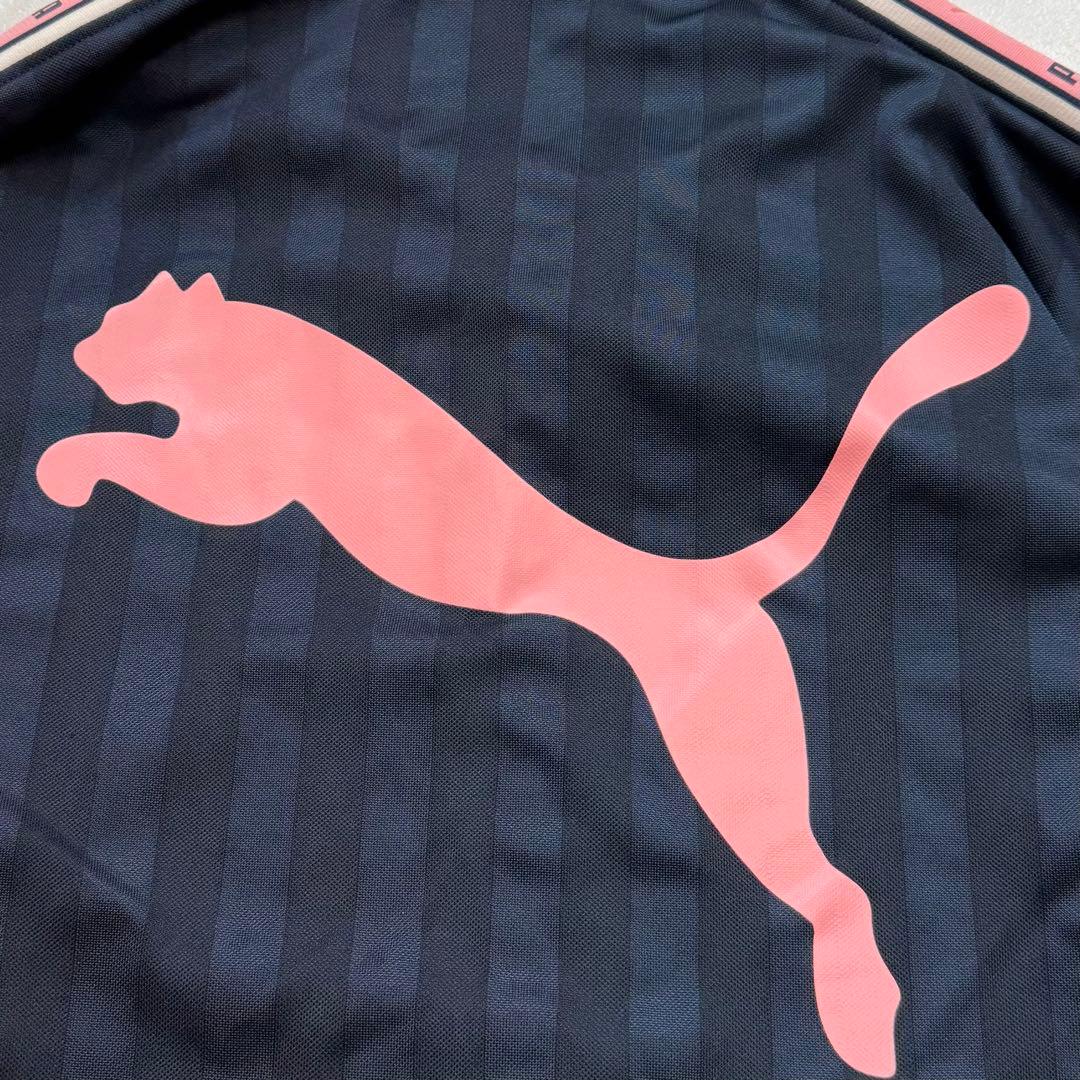 PUMA プーマ セットアップ でかロゴ ピンク×ネイビー 上下
