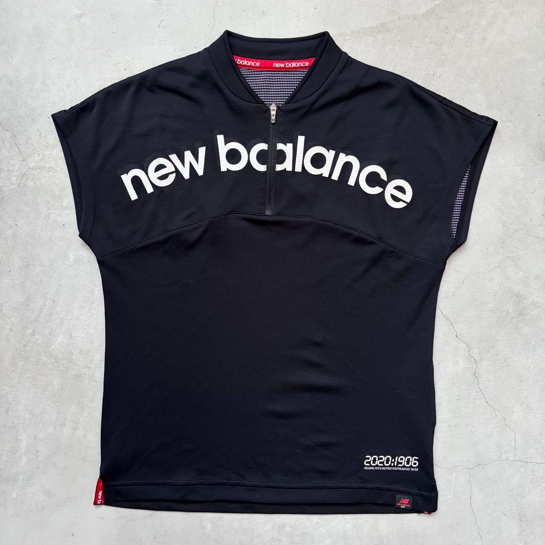 【美品】NEW BALANCE GOLF ハーフジップ ノースリーブシャツ 0