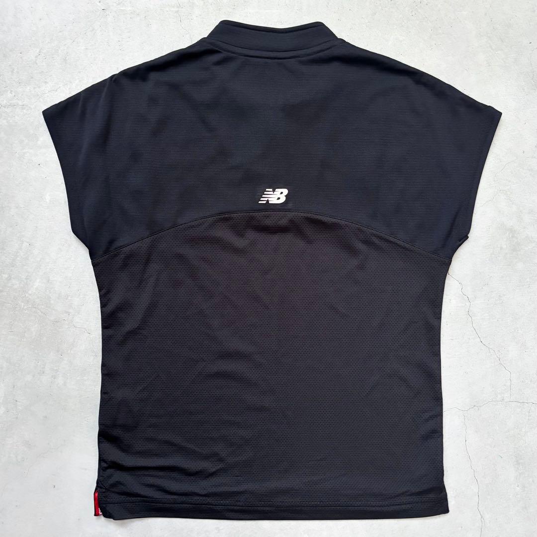 【美品】NEW BALANCE GOLF ハーフジップ ノースリーブシャツ 0