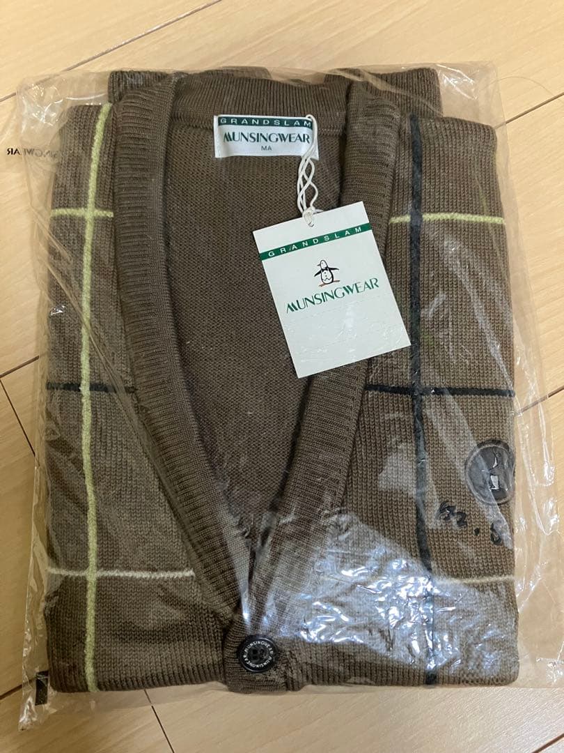 新品タグ付き80年代　日本製　Munsingwear チェック柄ベストM