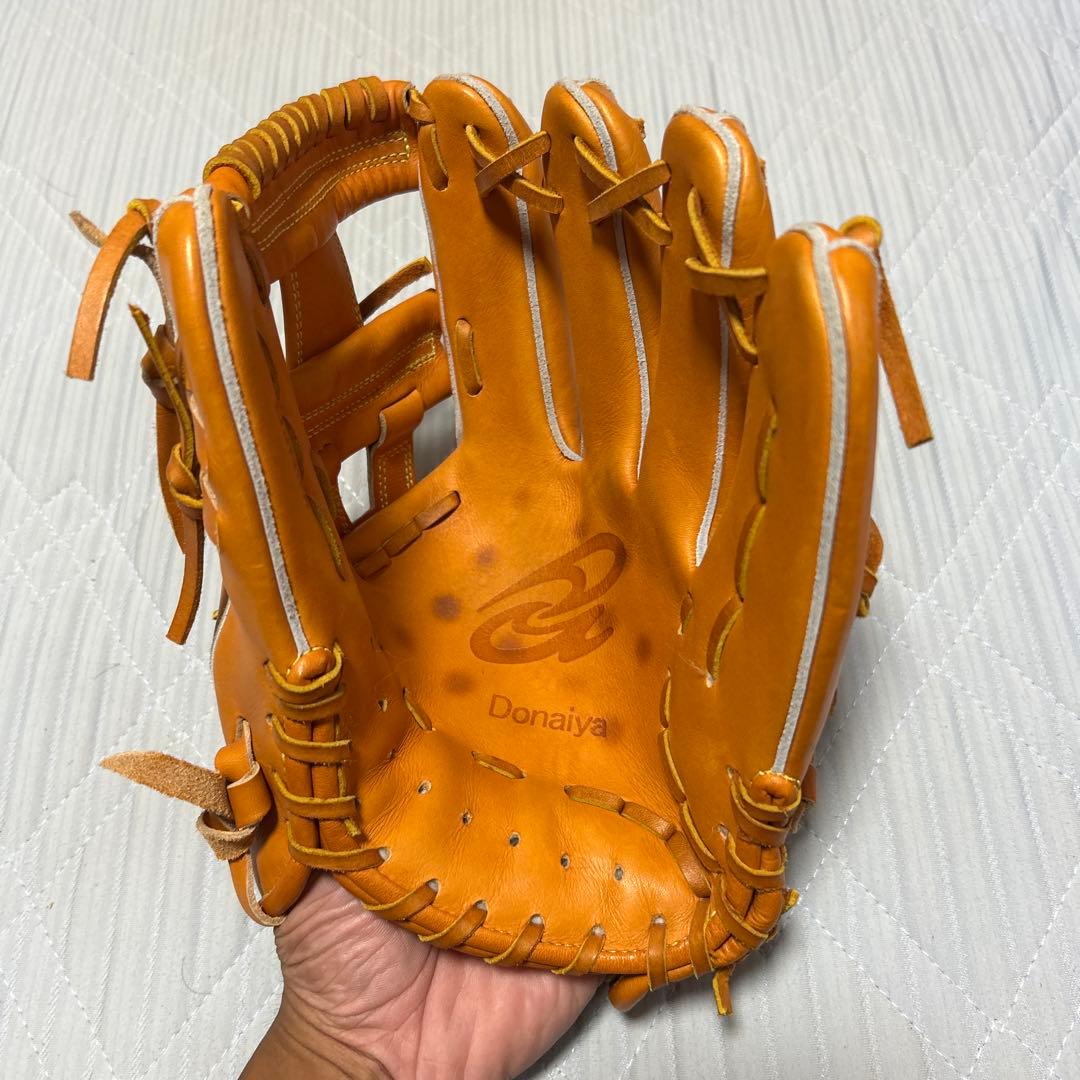 オレンジレザー 軟式野球グローブ