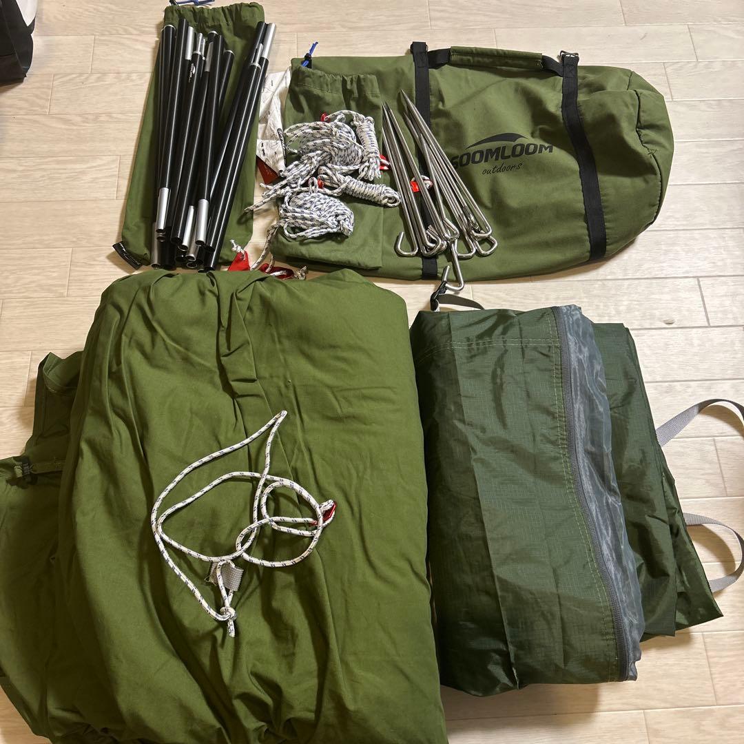 SOOMLOOM スームルーム　軍幕　パップテント X-large ＋前幕