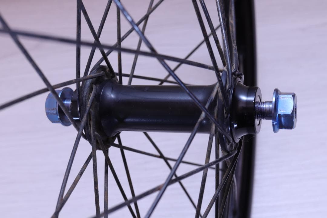マツケン　BMX 完組フロントホイール 20インチ チタンシャフト 超軽量