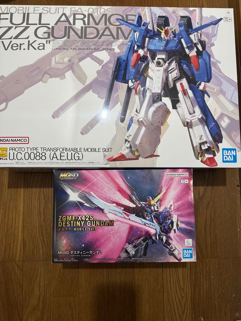 MGSD デスティニーガンダム　MG フルアーマーZZガンダムVer.Kaセット