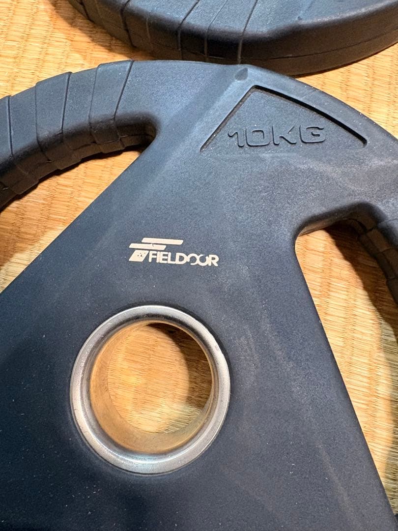 FIELDOOR ラバー製プレート 10kg×2 50mm径シャフト対応