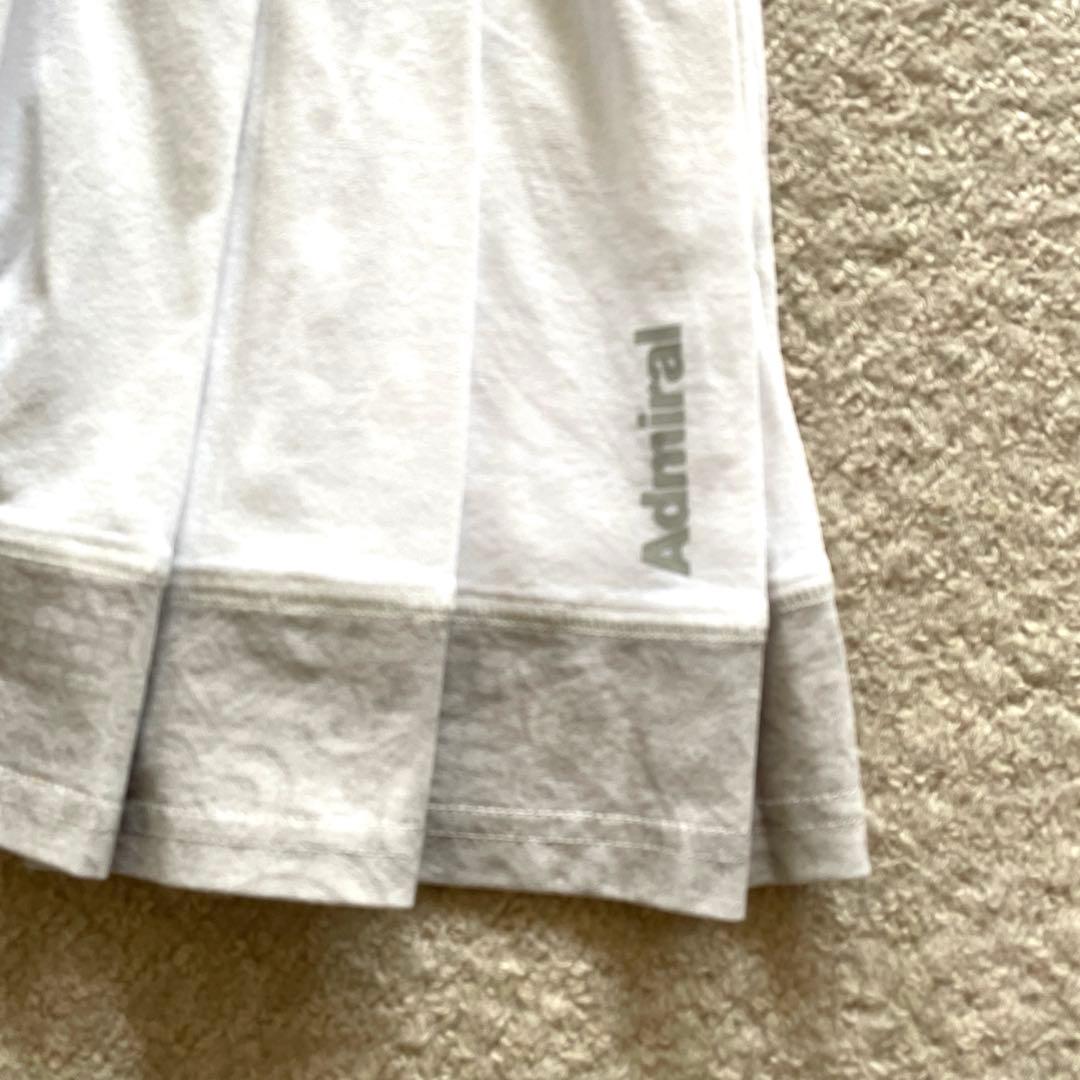 Admiral ホワイト ベージュ　プリーツスコートFILAバボラNIKE