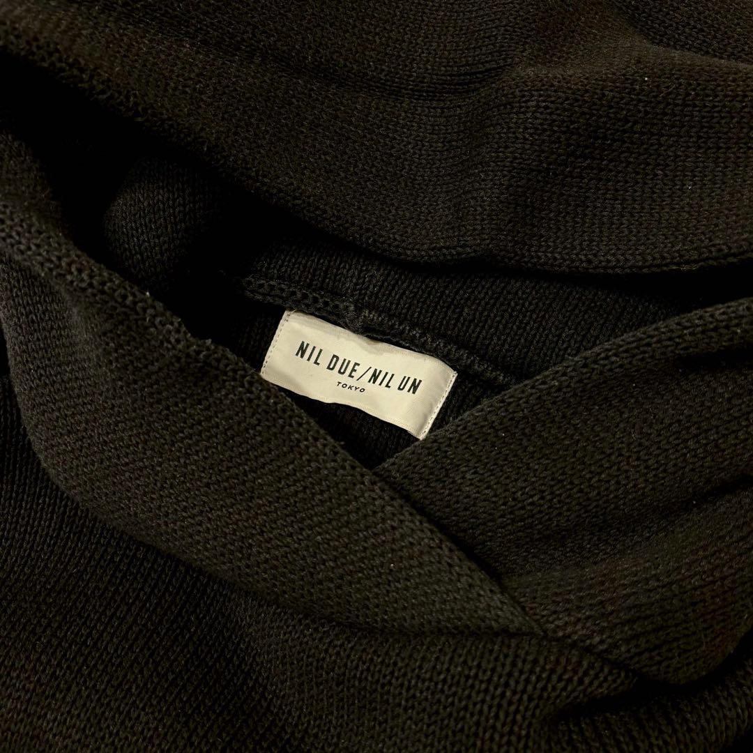 NIL DUE / NIL UN　EMBROIDERY KNIT HOODIE