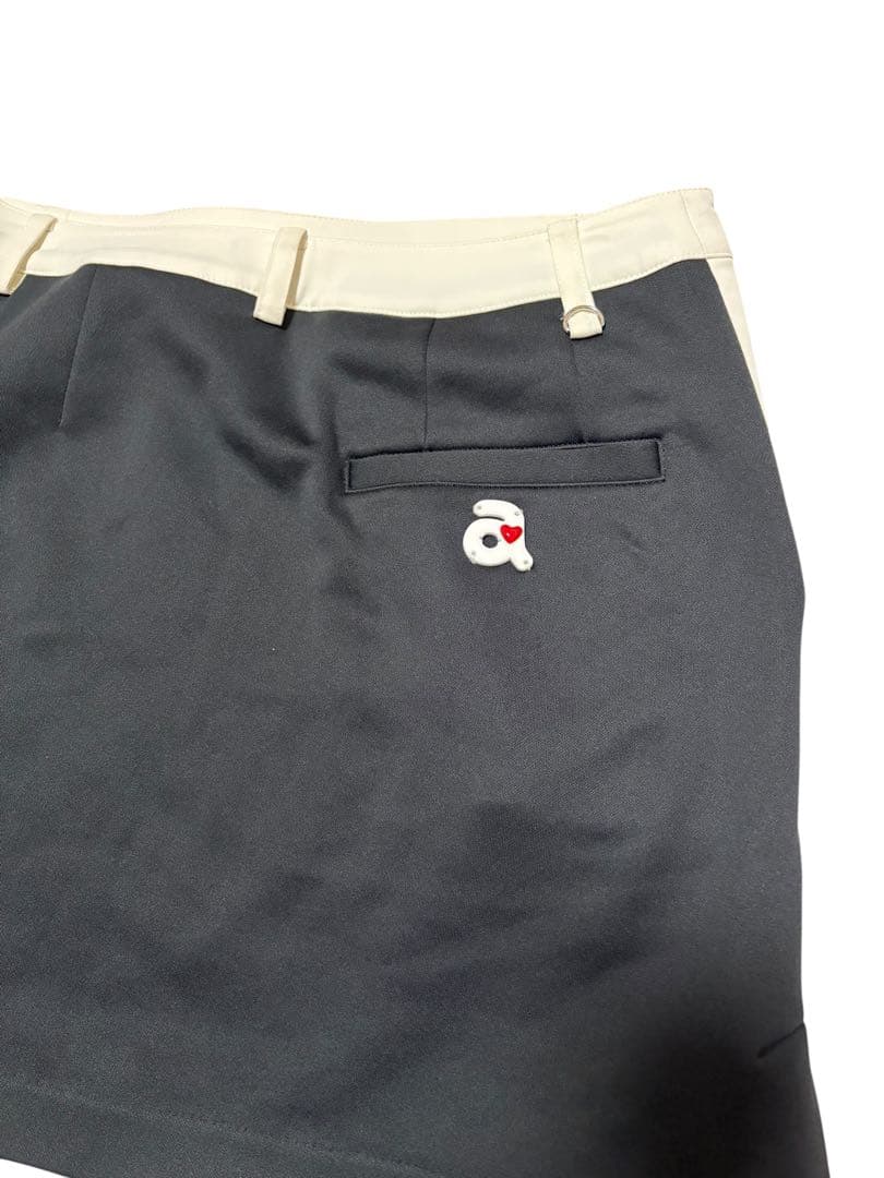 極美品 archivio ストライプ ゴルフスカート 裏起毛 スポーツ古着