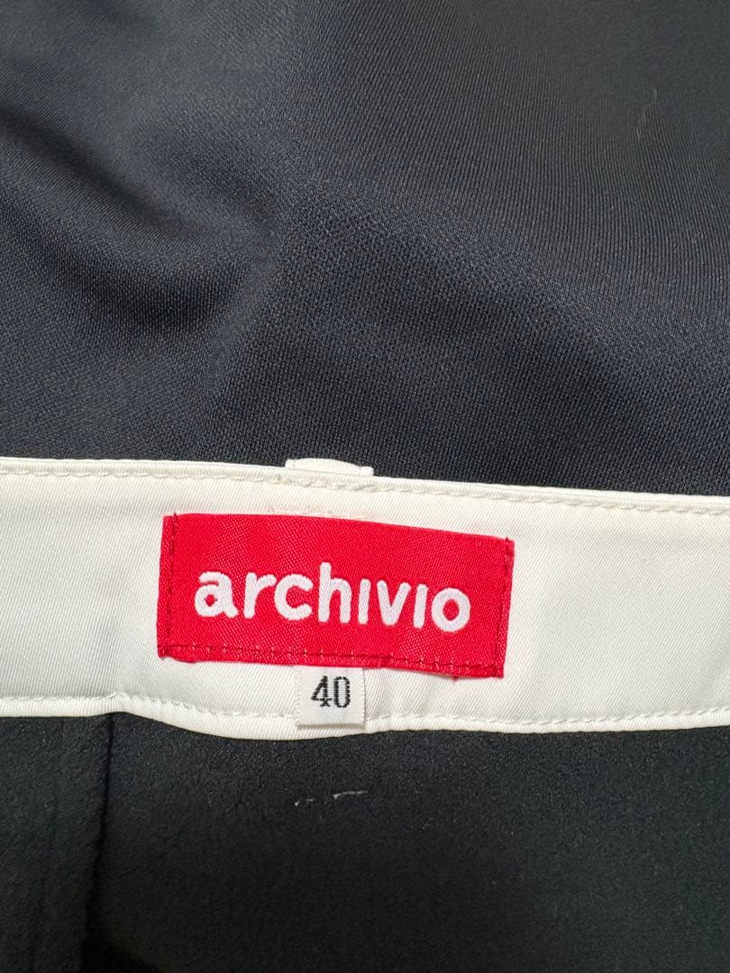 極美品 archivio ストライプ ゴルフスカート 裏起毛 スポーツ古着