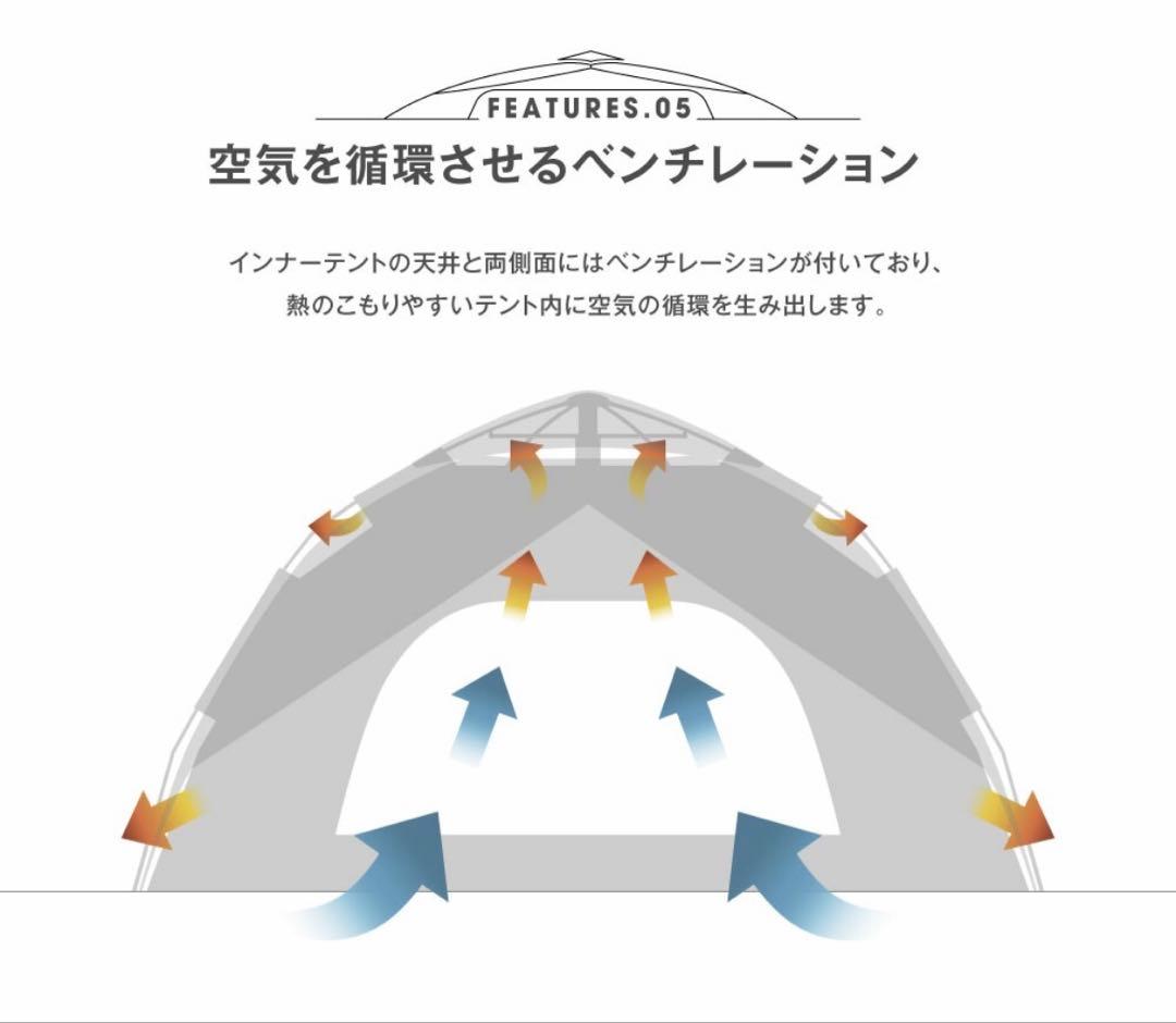 大幅値下げ‼️✨ワンタッチテント サンシェードテント フルクローズ 2ドア 4人用
