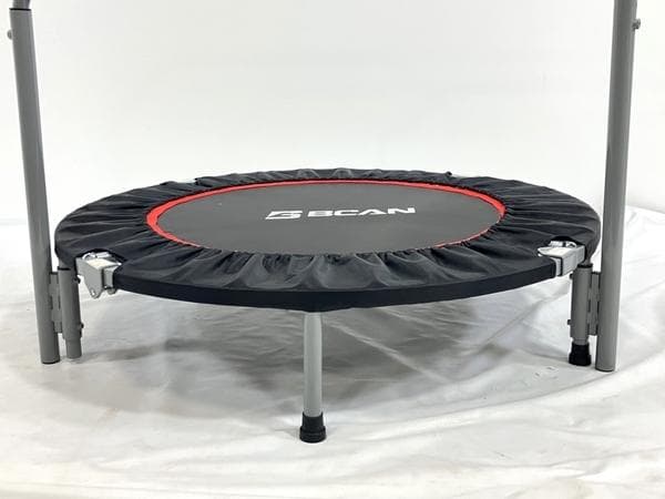 BCAN ビーキャン トランポリン補助手すり付き折りたたみ直径101cmブラック