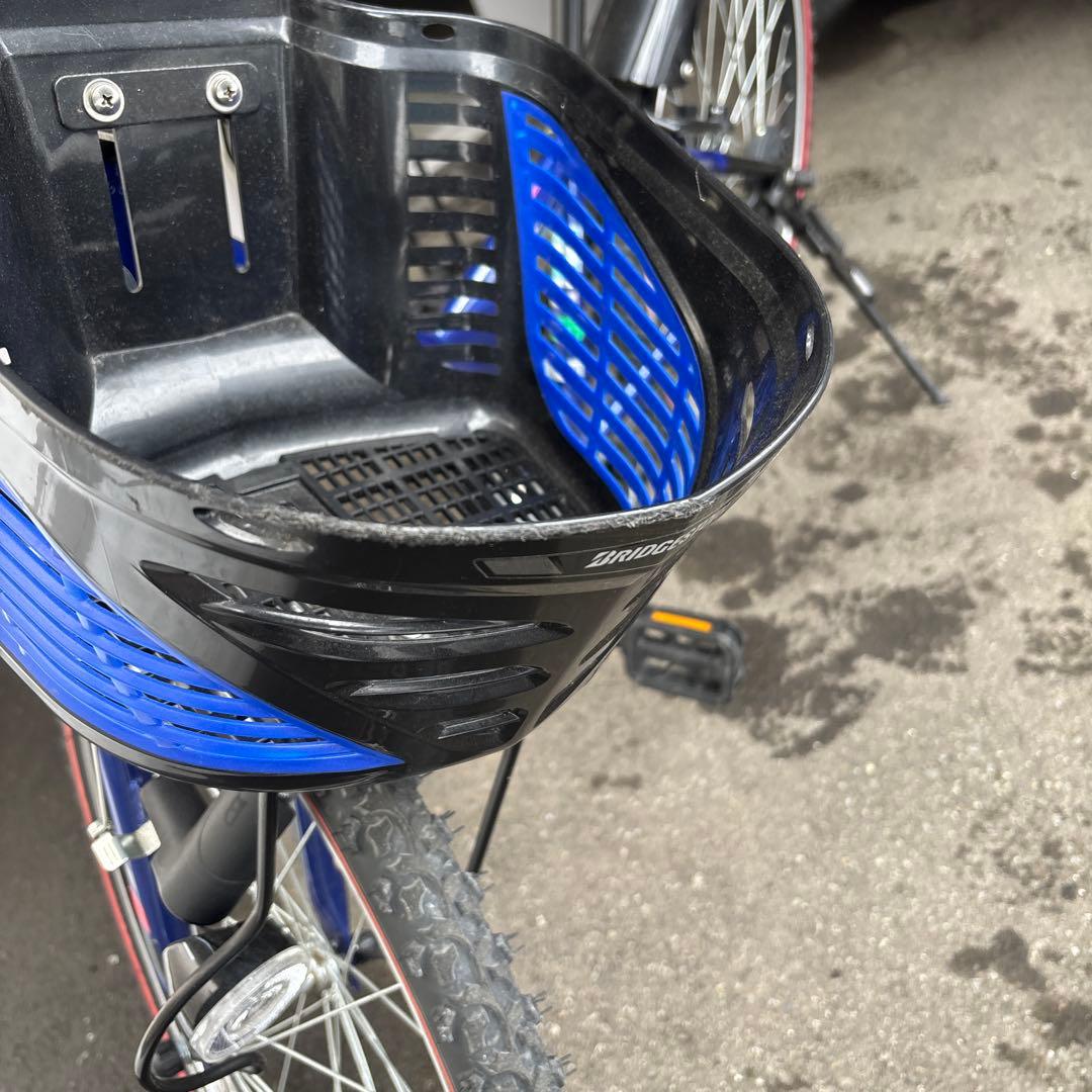 引き取り限定　 BRIDGESTONE 子供用自転車 青 前カゴ付き