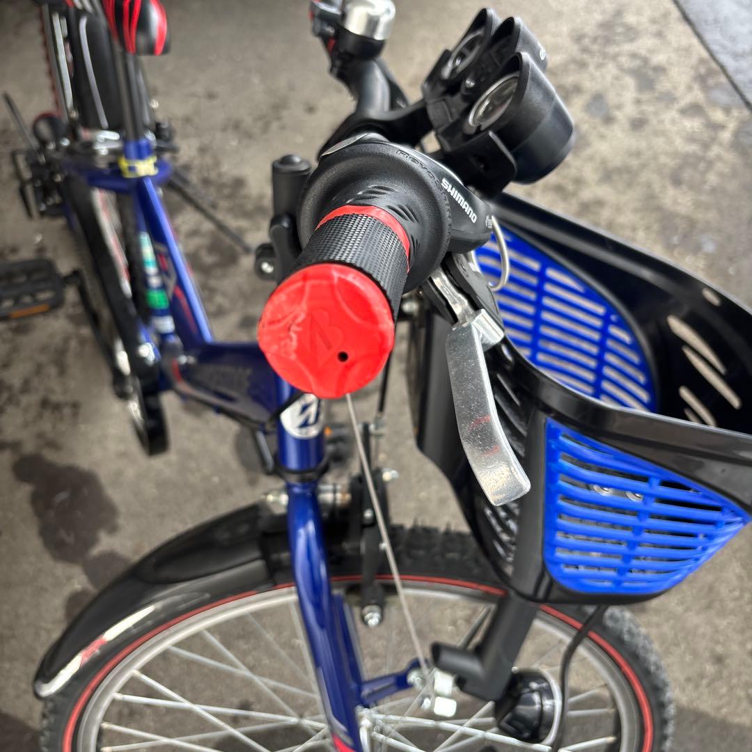 引き取り限定　 BRIDGESTONE 子供用自転車 青 前カゴ付き