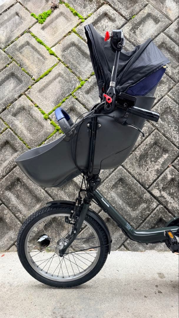 パナソニックミニDX チャイルドシート2台付き電動自転車 バッテリー13.2ah