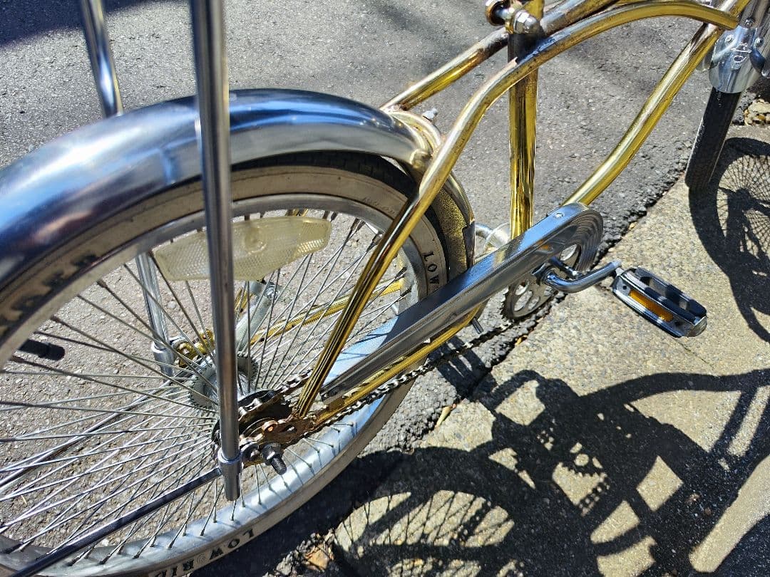 中古　ローチャリ　ゴールド　ローライダー自転車　２０インチ　直接引き取り限定
