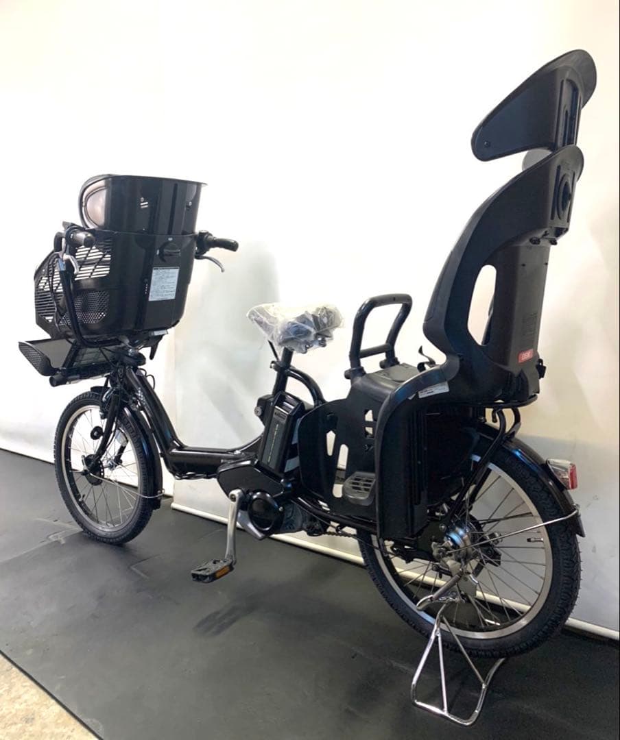 1年保証　ブリヂストン　20インチ　子供乗せ　黒色　人気　電動アシスト自転車