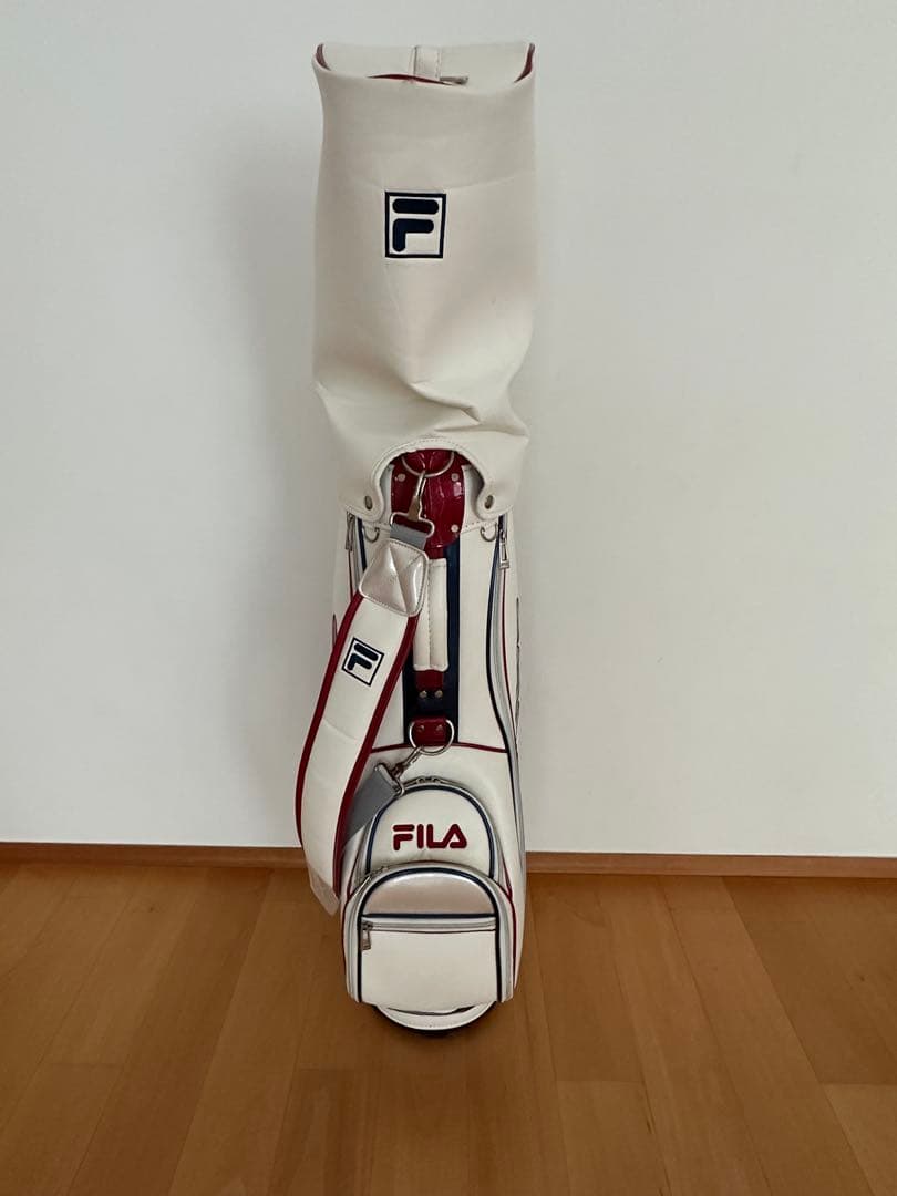 FILA キャディバッグ ホワイト/レッド
