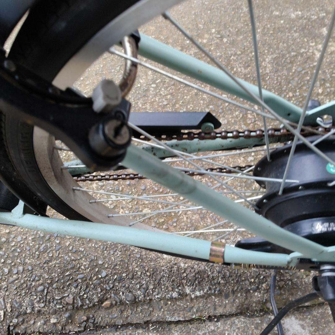 電動アシスト自転車 シティタイプ ミントグリーン折りたたみ式