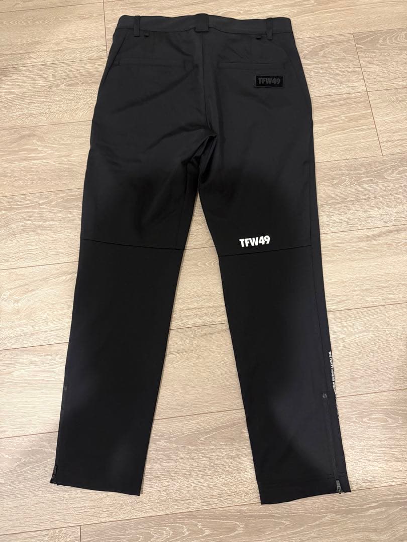 TFW49 ファスナー付きスリムパンツ　黒　S