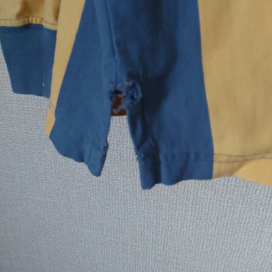 90s Polo by Ralph Lauren ストライプ ラガーシャツ 紺黄
